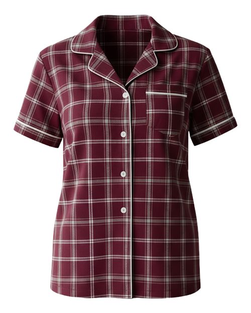Boxercraft BW7101 - Varsity Maroon Oxford Plaid