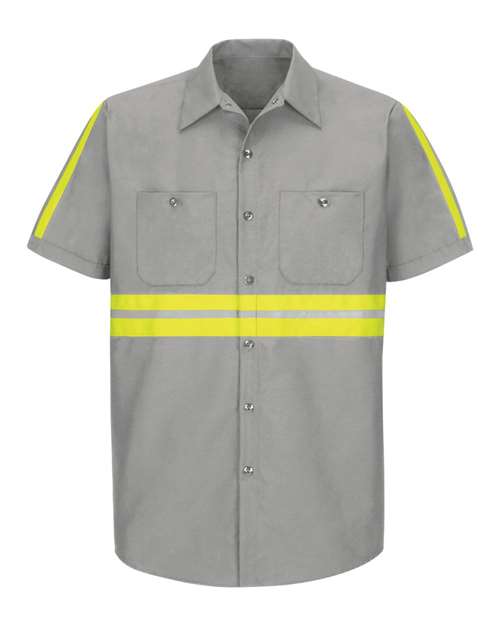 Red Kap SP24ET - Light Grey/ Yellow Trim