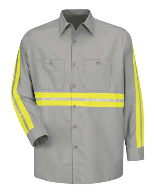 Red Kap SP14ET - Light Grey/ Yellow Trim
