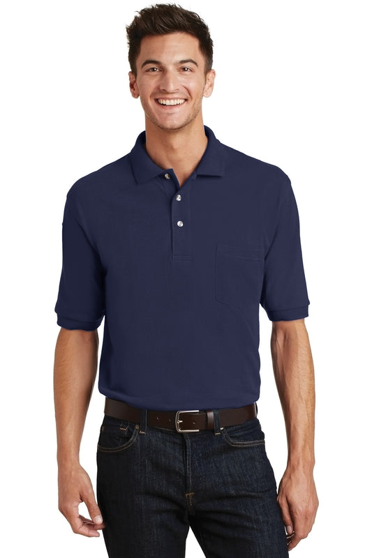 Port Authority® Heavyweight Cotton Pique Polo with Pocket. K420P