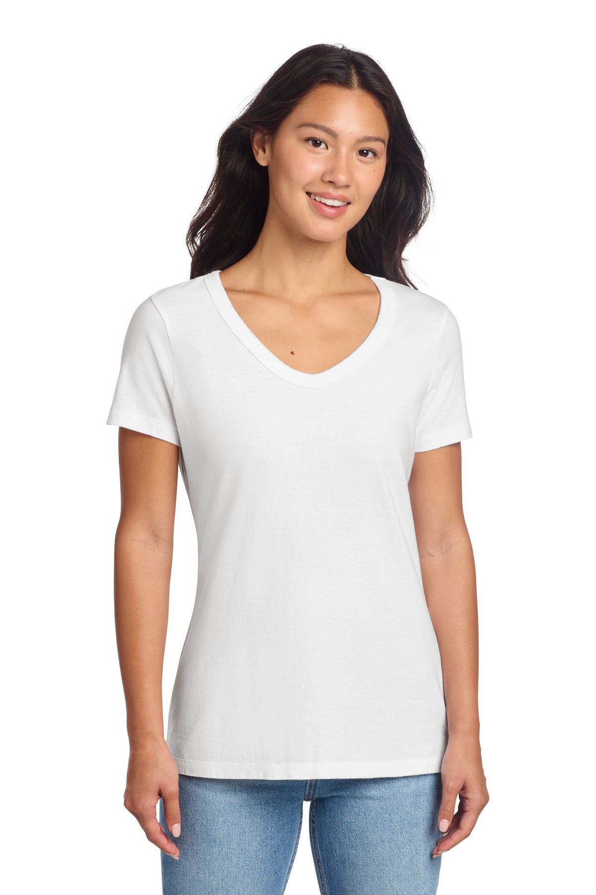 Port & Co Women's Beach Wash® Garment-Dyed V-Neck Tee LPC099V