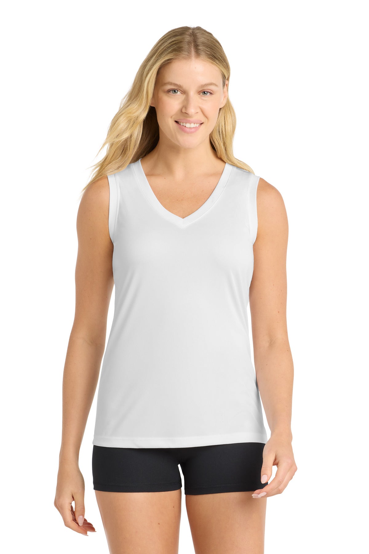 Sport-Tek® Women's Sleeveless PosiCharge® Competitor V-Neck Tee. LST352
