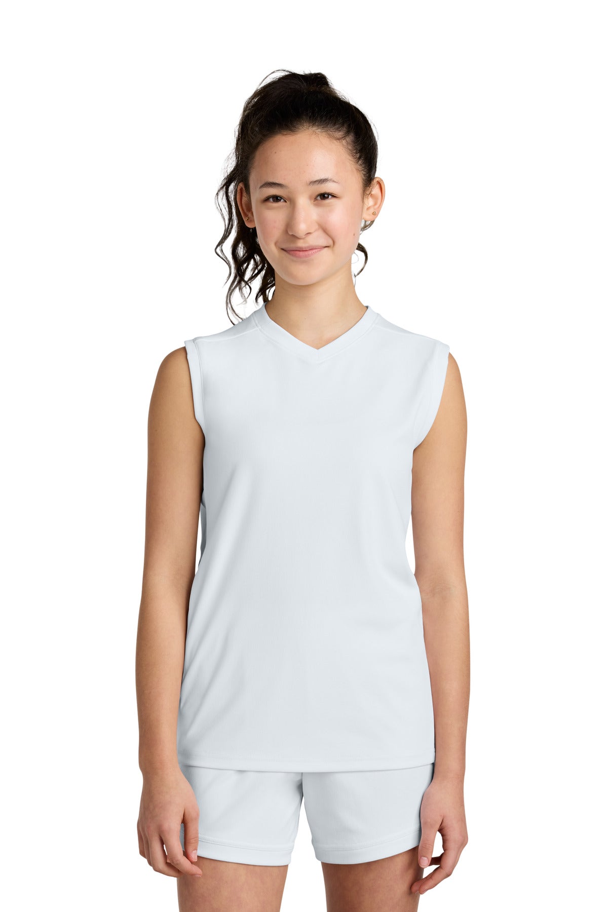 Sport-Tek® Youth Club Sleeveless V-Neck YST441