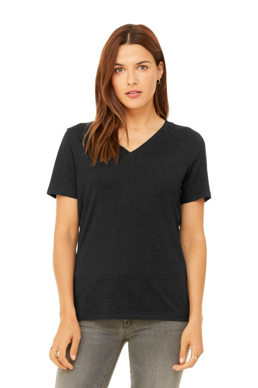 BELLA+CANVAS® Women's Relaxed Heather CVC V-Neck Tee BC6405CVC - uslegacypromotions