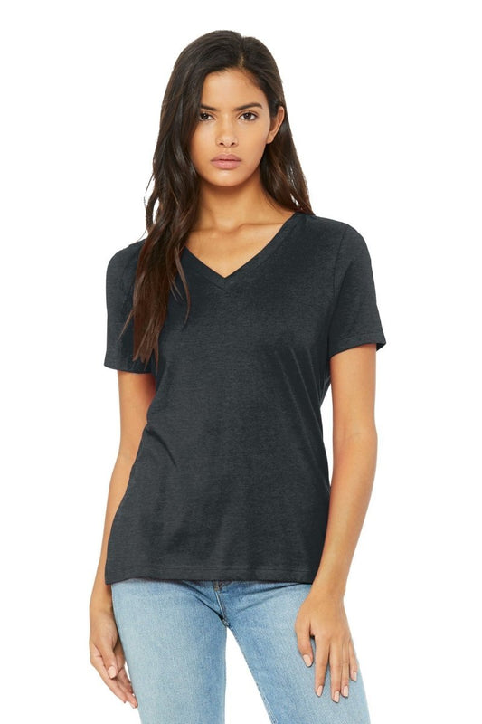 BELLA+CANVAS® Women's Relaxed Heather CVC V-Neck Tee BC6405CVC - uslegacypromotions