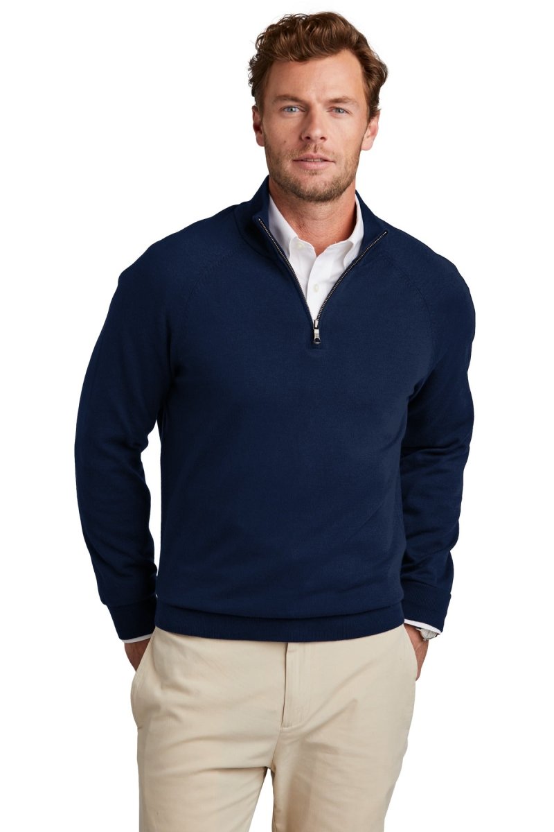 Brooks Brothers® Cotton Stretch 1/4-Zip Sweater BB18402 - uslegacypromotions