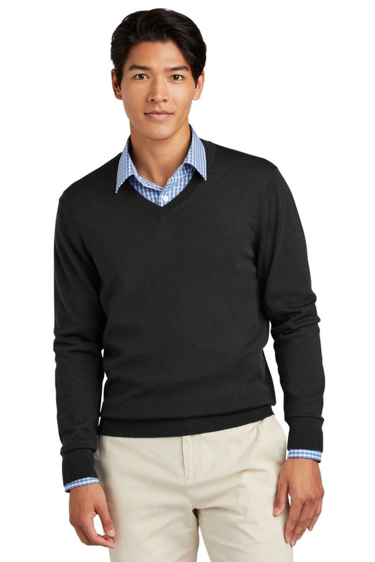Brooks Brothers‚ Washable Merino V-Neck Sweater BB18410 - uslegacypromotions