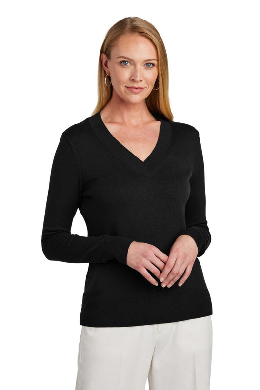 Brooks Brothers® Women's Cotton Stretch V-Neck Sweater BB18401 - uslegacypromotions