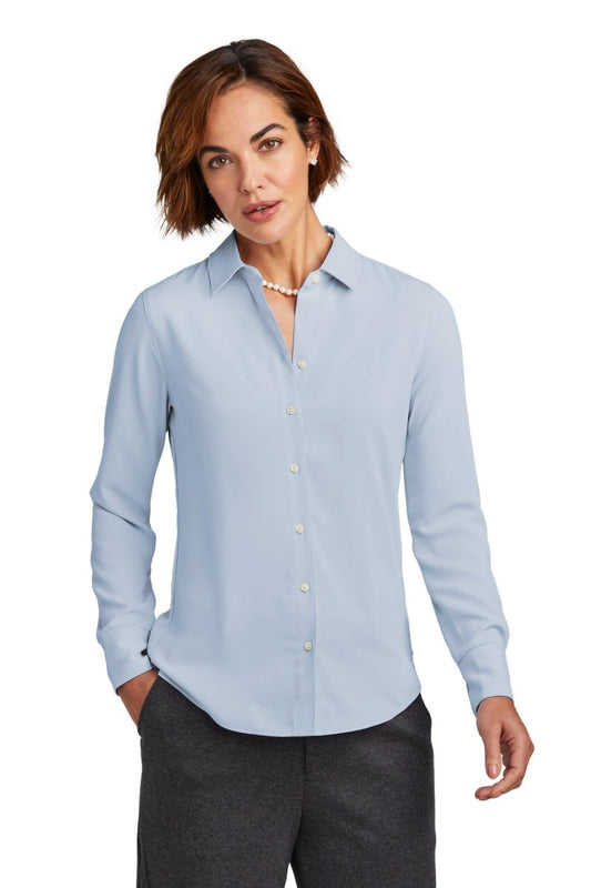 Brooks Brothers® Women's Full-Button Satin Blouse BB18007 - uslegacypromotions