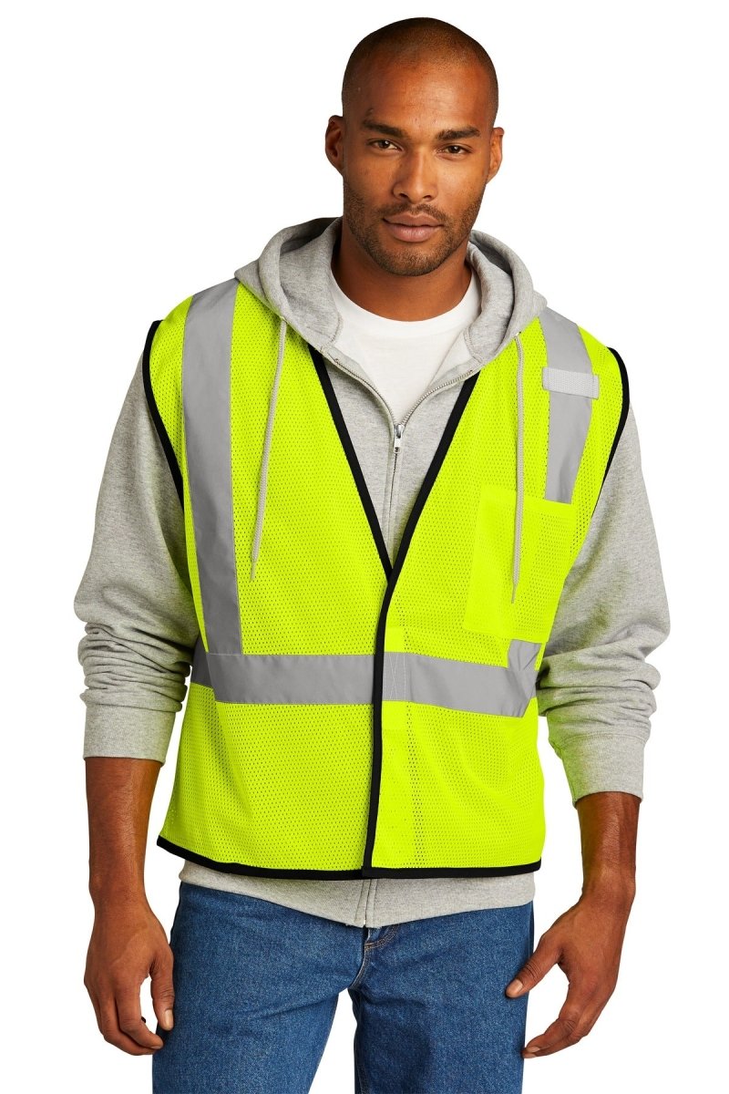 CornerStone ® ANSI 107 Class 2 Economy Mesh One-Pocket Vest. CSV100 - uslegacypromotions