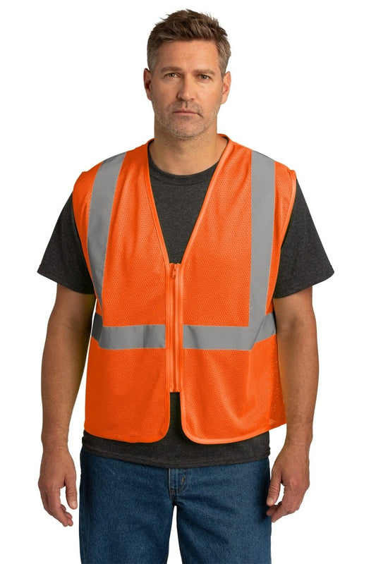 CornerStone ® ANSI 107 Class 2 Economy Mesh Zippered Vest. CSV101 - uslegacypromotions
