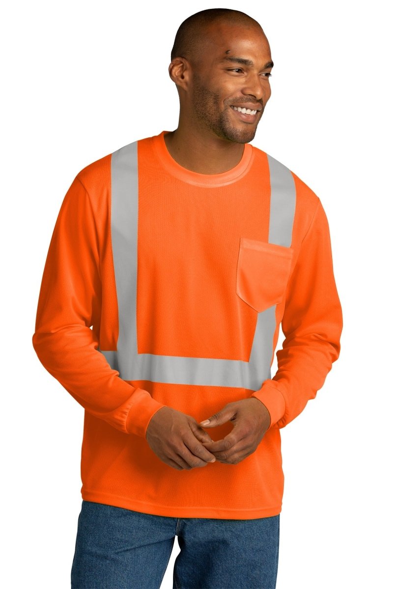 CornerStone ® ANSI 107 Class 2 Mesh Long Sleeve Tee. CS201 - uslegacypromotions