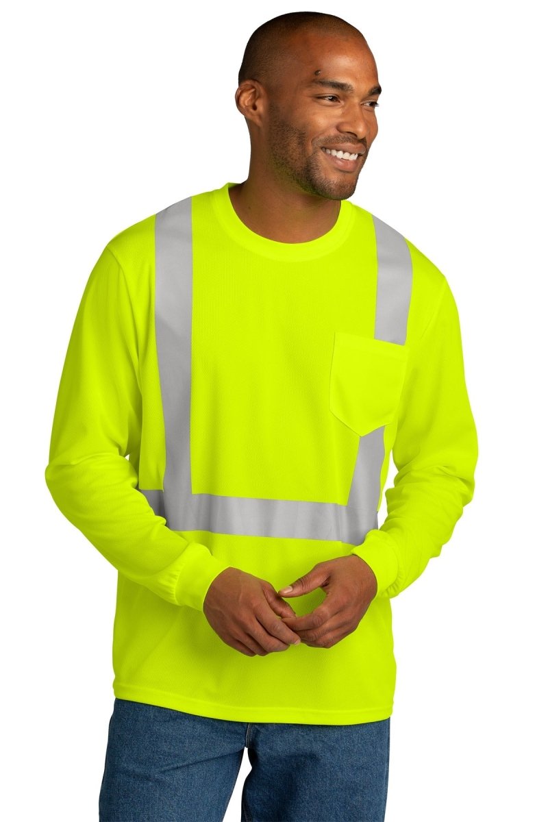 CornerStone ® ANSI 107 Class 2 Mesh Long Sleeve Tee. CS201 - uslegacypromotions