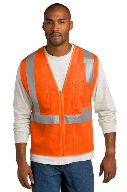 CornerStone ® ANSI 107 Class 2 Mesh Zippered Vest. CSV102 - uslegacypromotions