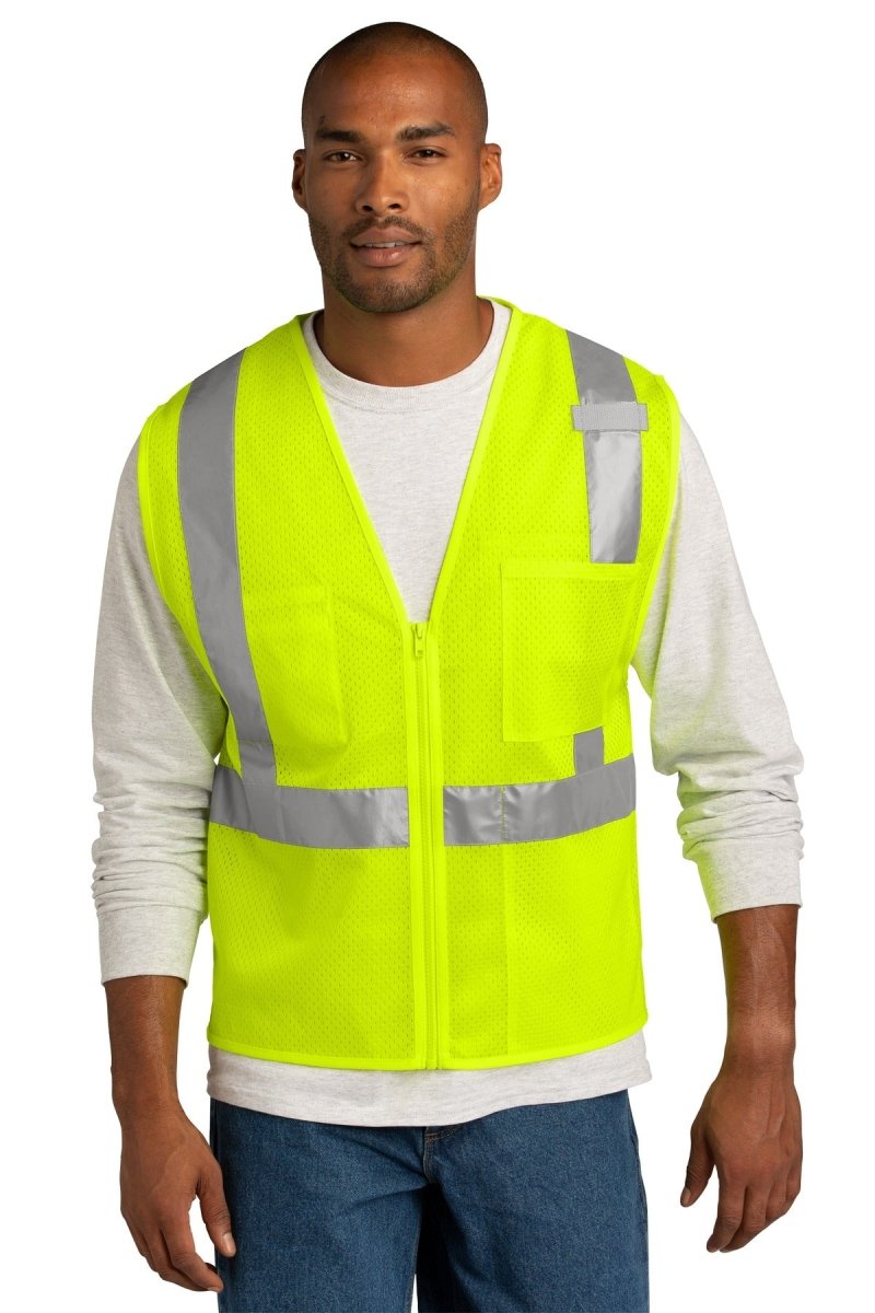 CornerStone ® ANSI 107 Class 2 Mesh Zippered Vest. CSV102 - uslegacypromotions