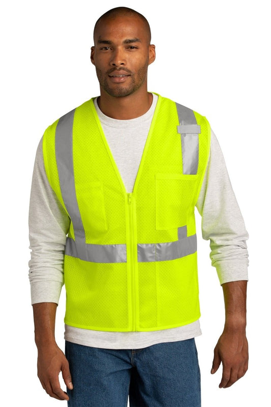 CornerStone ® ANSI 107 Class 2 Mesh Zippered Vest. CSV102 - uslegacypromotions