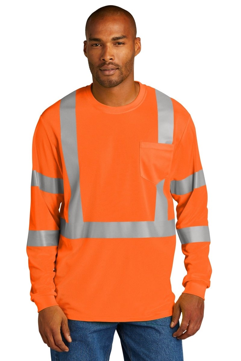 CornerStone ® ANSI 107 Class 3 Mesh Long Sleeve Tee. CS203 - uslegacypromotions