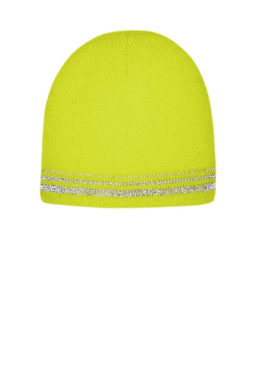 CornerStone ® Lined Enhanced Visibility with Reflective Stripes Beanie CS804 - uslegacypromotions
