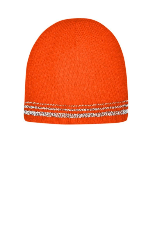 CornerStone ® Lined Enhanced Visibility with Reflective Stripes Beanie CS804 - uslegacypromotions