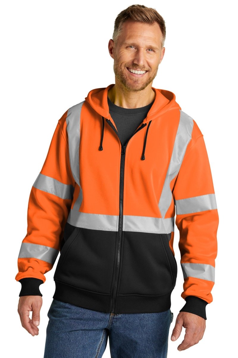 CornerStone® A107 Class 3 Heavy-Duty Fleece Full-Zip Hoodie CSF300 - uslegacypromotions