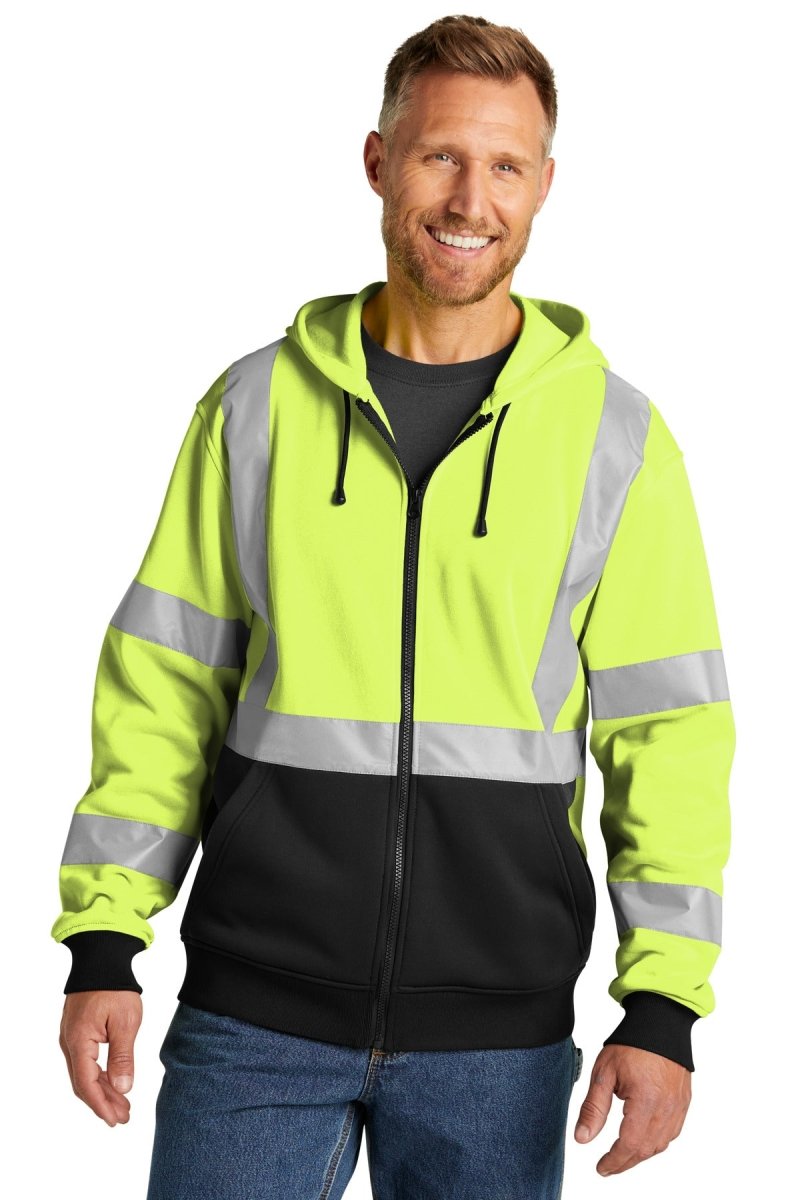 CornerStone® A107 Class 3 Heavy-Duty Fleece Full-Zip Hoodie CSF300 - uslegacypromotions