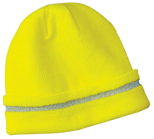 CornerStone® - Enhanced Visibility Beanie with Reflective Stripe. CS800 - uslegacypromotions