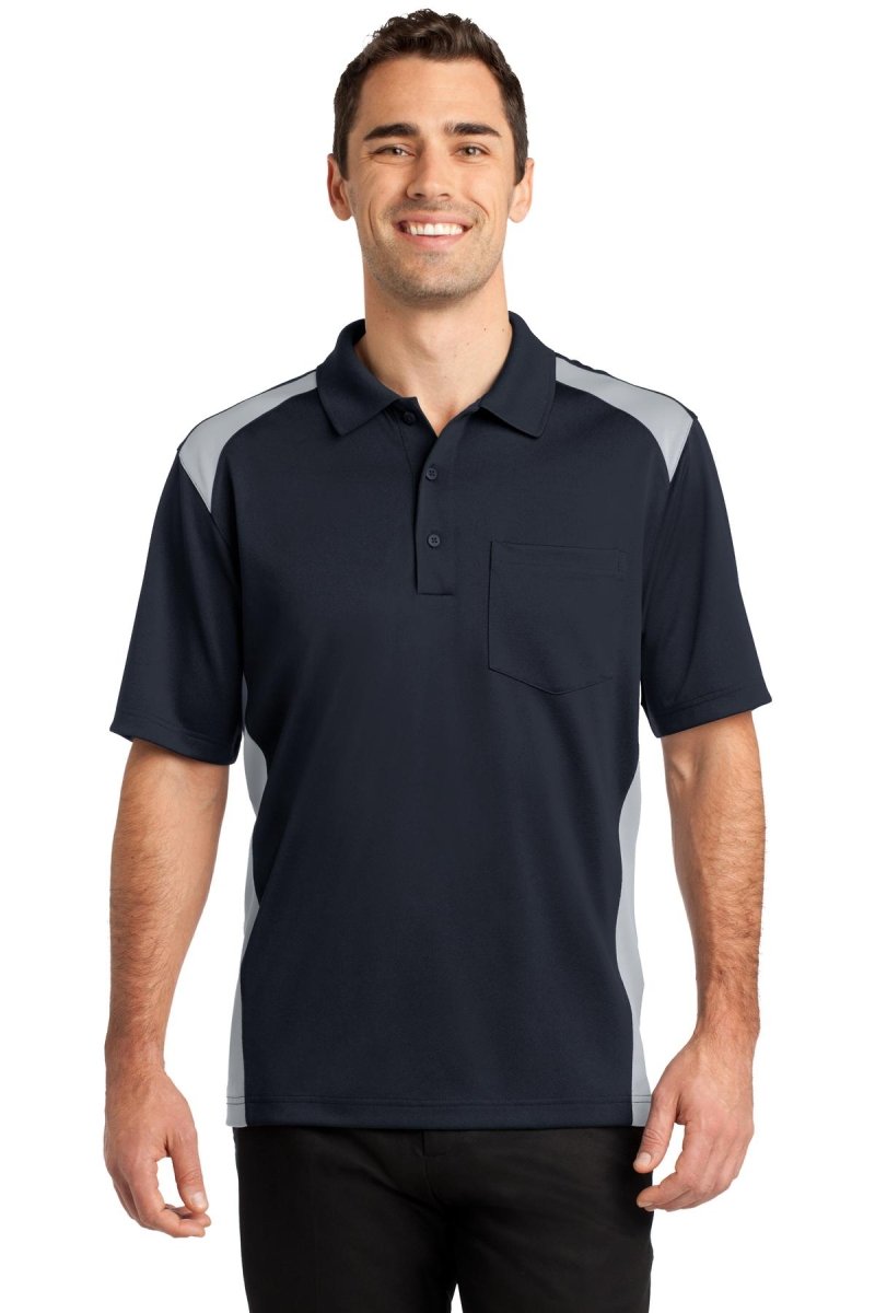 CornerStone® Select Snag-Proof Two Way Colorblock Pocket Polo. CS416 - uslegacypromotions