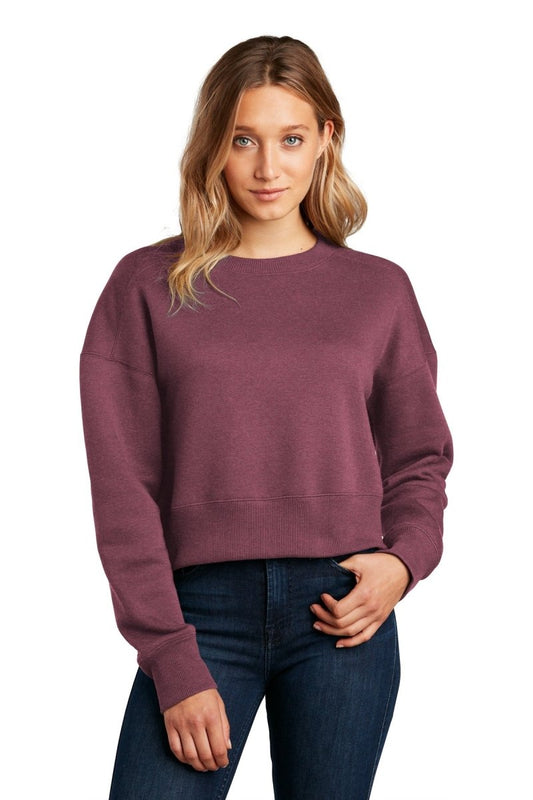 District ® Women's Perfect Weight ® Fleece Cropped Crew DT1105 - uslegacypromotions