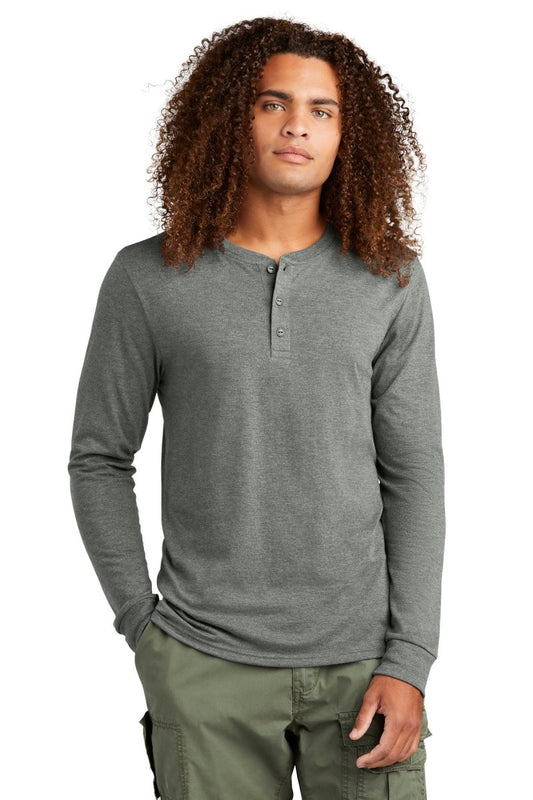 District® Perfect Tri® Long Sleeve Henley DT145 - uslegacypromotions