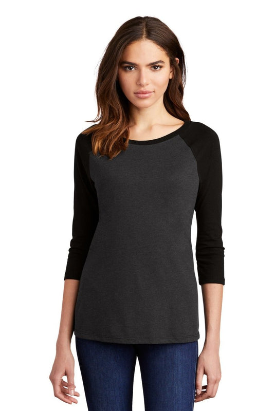 District® Women's Perfect Tri® 3/4-Sleeve Raglan. DM136L - uslegacypromotions