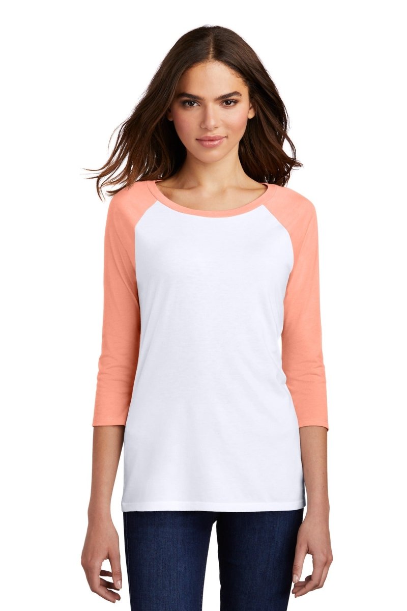 District® Women's Perfect Tri® 3/4-Sleeve Raglan. DM136L - uslegacypromotions