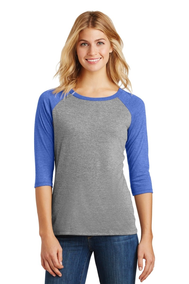 District® Women's Perfect Tri® 3/4-Sleeve Raglan. DM136L - uslegacypromotions