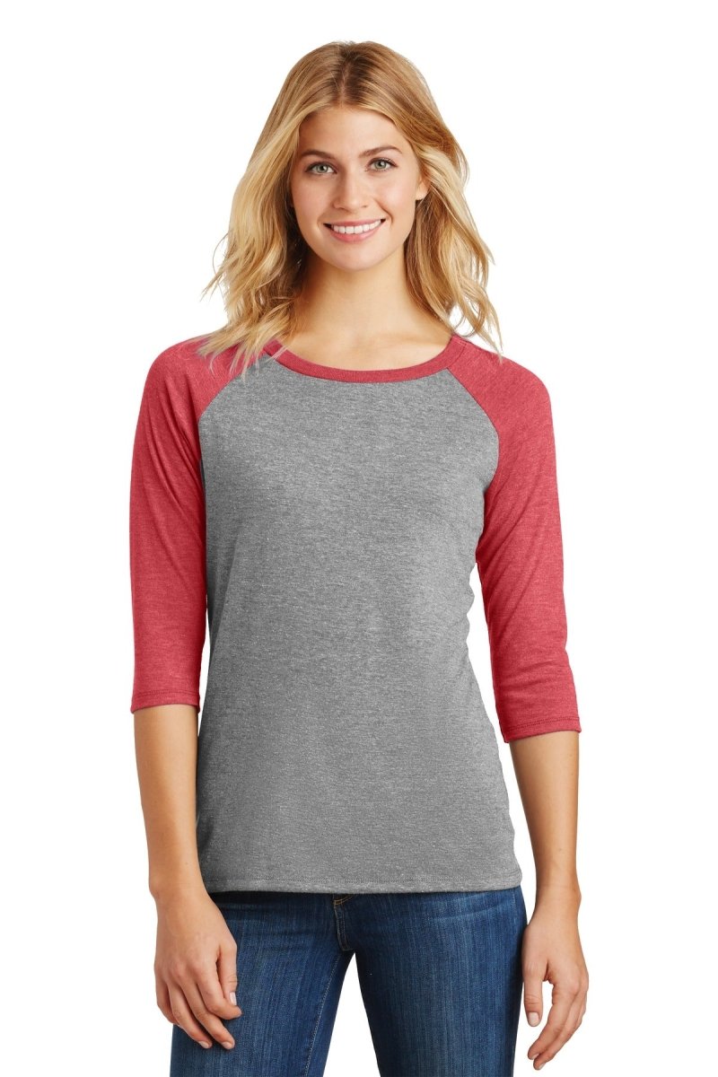 District® Women's Perfect Tri® 3/4-Sleeve Raglan. DM136L - uslegacypromotions