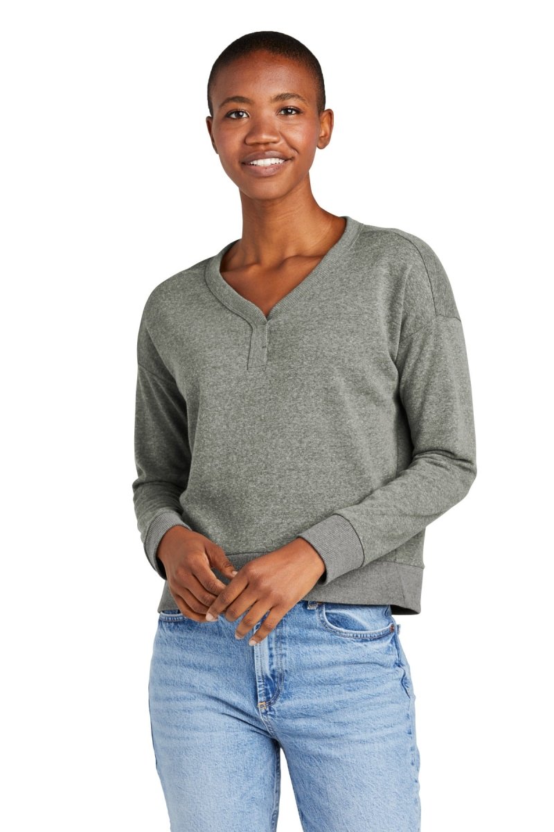 District® Women's Perfect Tri® Fleece V-Neck Sweatshirt DT1312 - uslegacypromotions