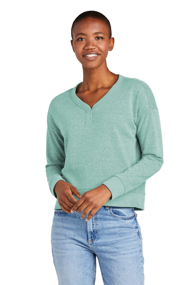 District® Women's Perfect Tri® Fleece V-Neck Sweatshirt DT1312 - uslegacypromotions