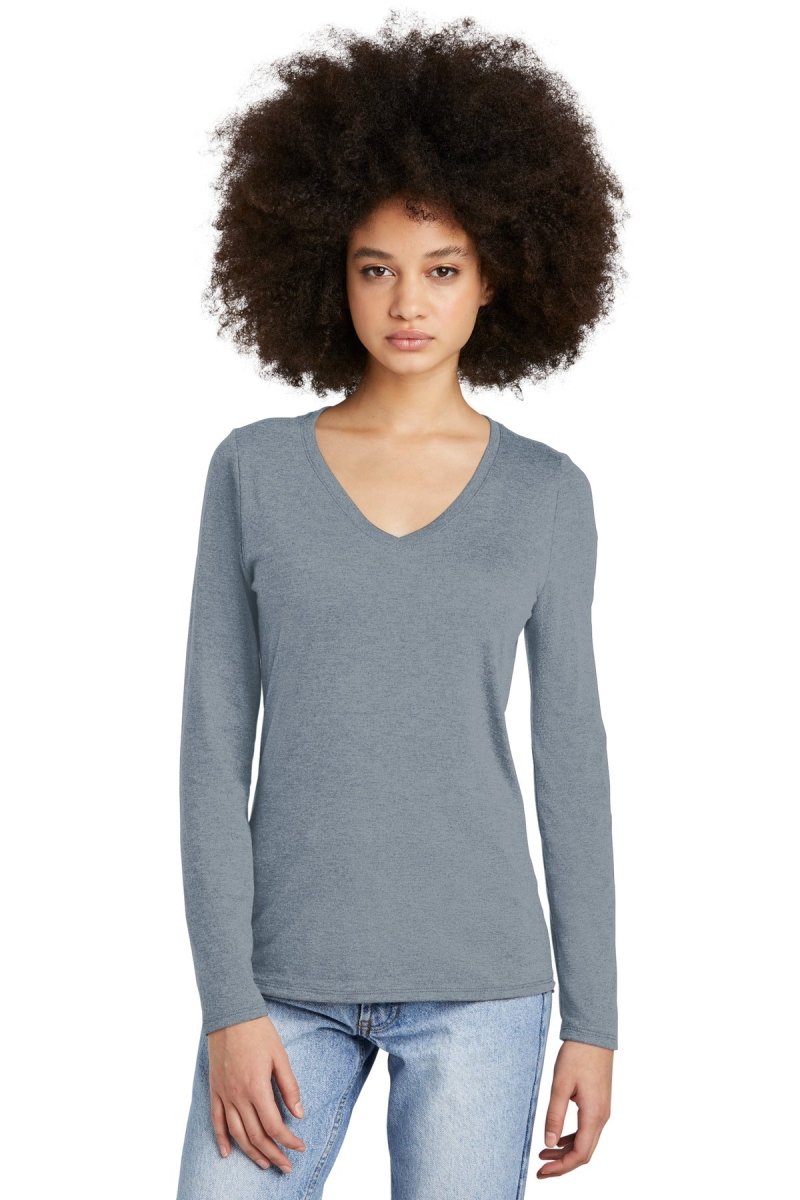 District® Women's Perfect Tri® Long Sleeve V-Neck Tee DT135 - uslegacypromotions
