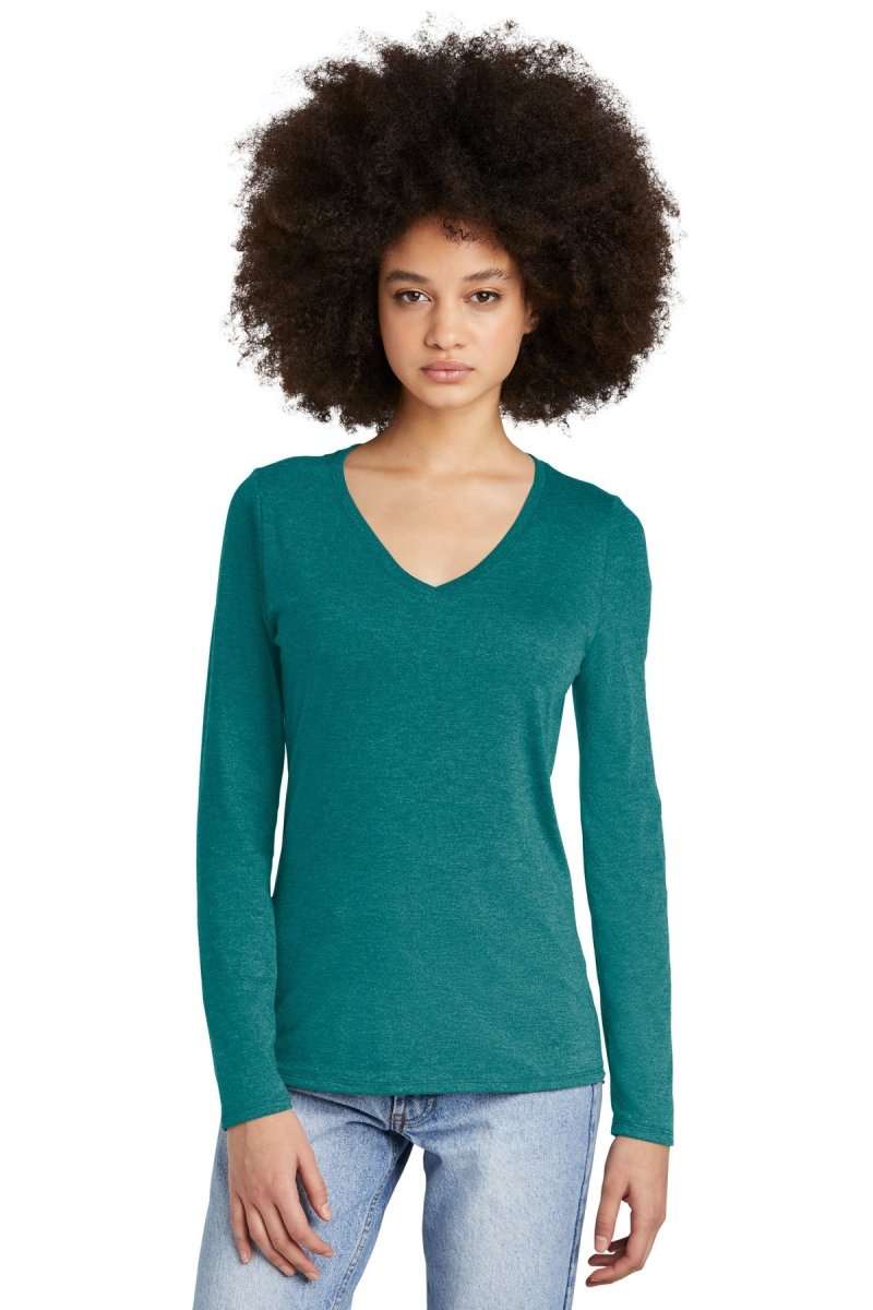 District® Women's Perfect Tri® Long Sleeve V-Neck Tee DT135 - uslegacypromotions