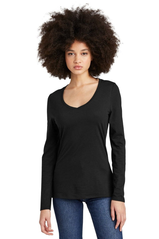 District® Women's Perfect Tri® Long Sleeve V-Neck Tee DT135 - uslegacypromotions