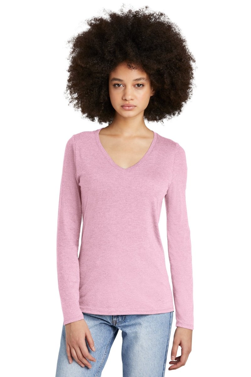 District® Women's Perfect Tri® Long Sleeve V-Neck Tee DT135 - uslegacypromotions