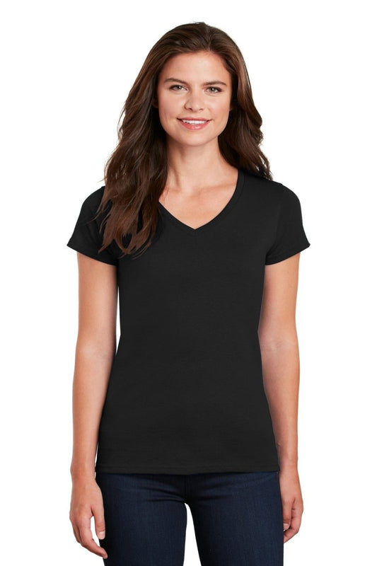 Gildan® Ladies Heavy Cotton™ 100% Cotton V-Neck T-Shirt. 5V00L - uslegacypromotions