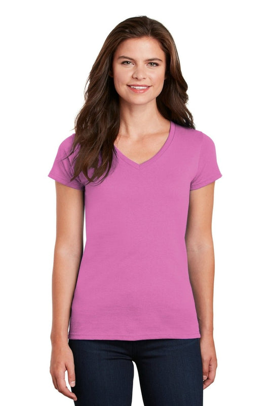 Gildan® Ladies Heavy Cotton™ 100% Cotton V-Neck T-Shirt. 5V00L - uslegacypromotions
