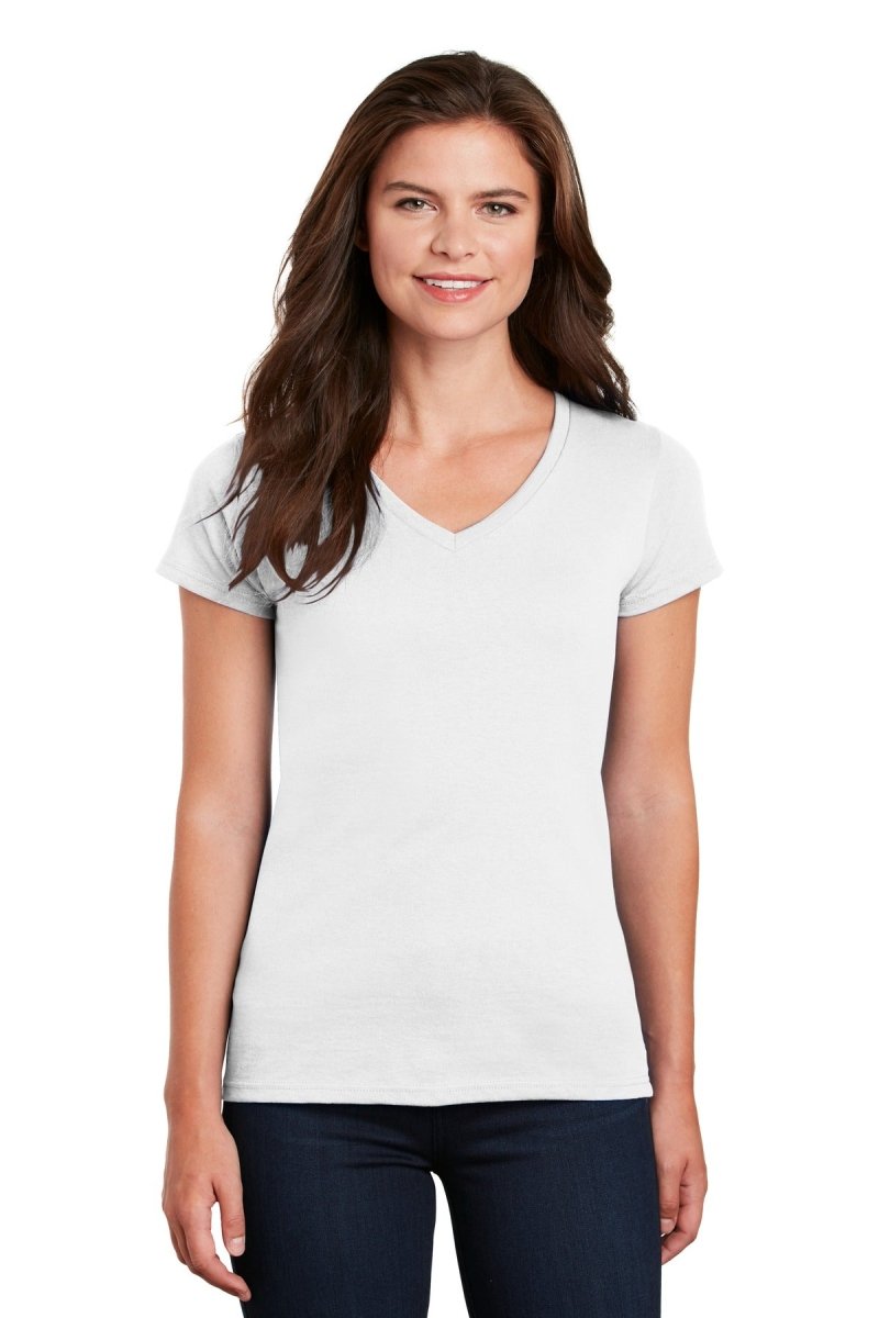 Gildan® Ladies Heavy Cotton™ 100% Cotton V-Neck T-Shirt. 5V00L - uslegacypromotions