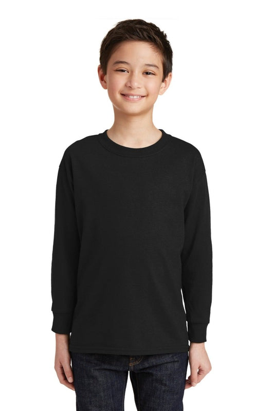 Gildan® Youth Heavy Cotton™ 100% Cotton Long Sleeve T-Shirt. 5400B - uslegacypromotions