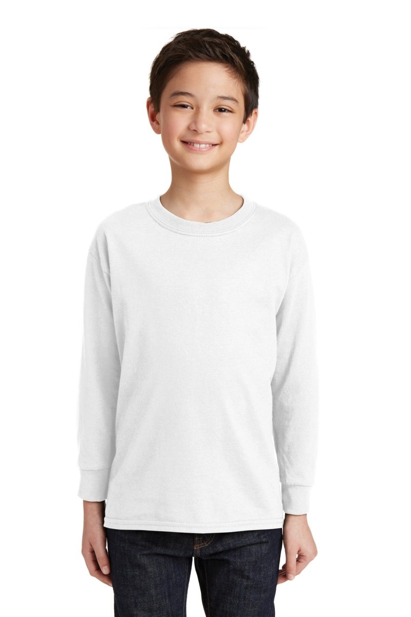 Gildan® Youth Heavy Cotton™ 100% Cotton Long Sleeve T-Shirt. 5400B - uslegacypromotions