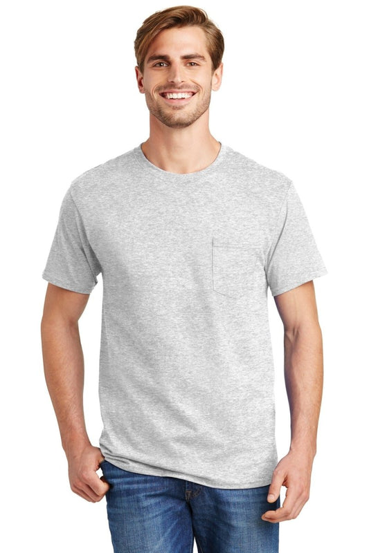 Hanes® - Authentic 100% Cotton T-Shirt with Pocket. 5590 - uslegacypromotions