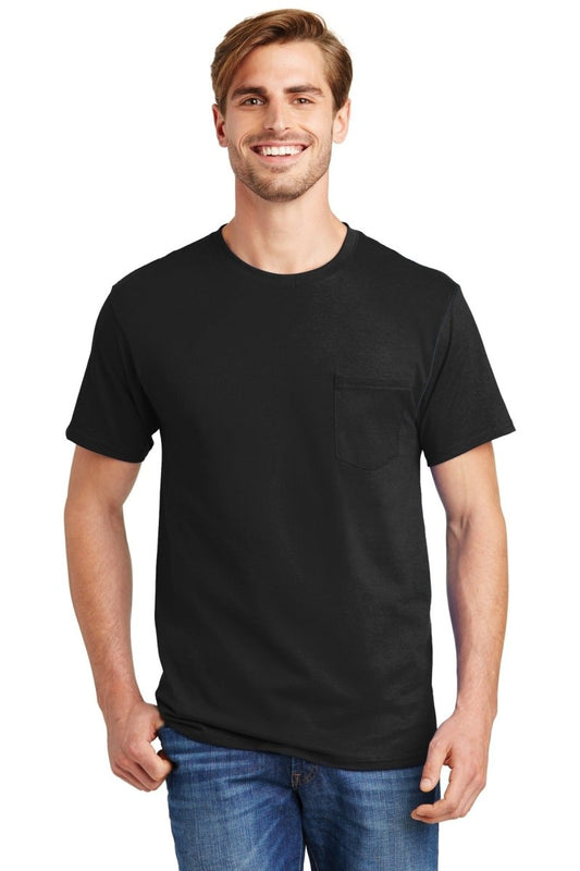 Hanes® - Authentic 100% Cotton T-Shirt with Pocket. 5590 - uslegacypromotions