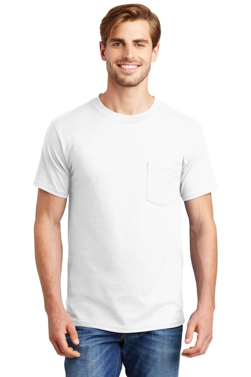 Hanes® Beefy-T® - 100% Cotton T-Shirt with Pocket. 5190 - uslegacypromotions