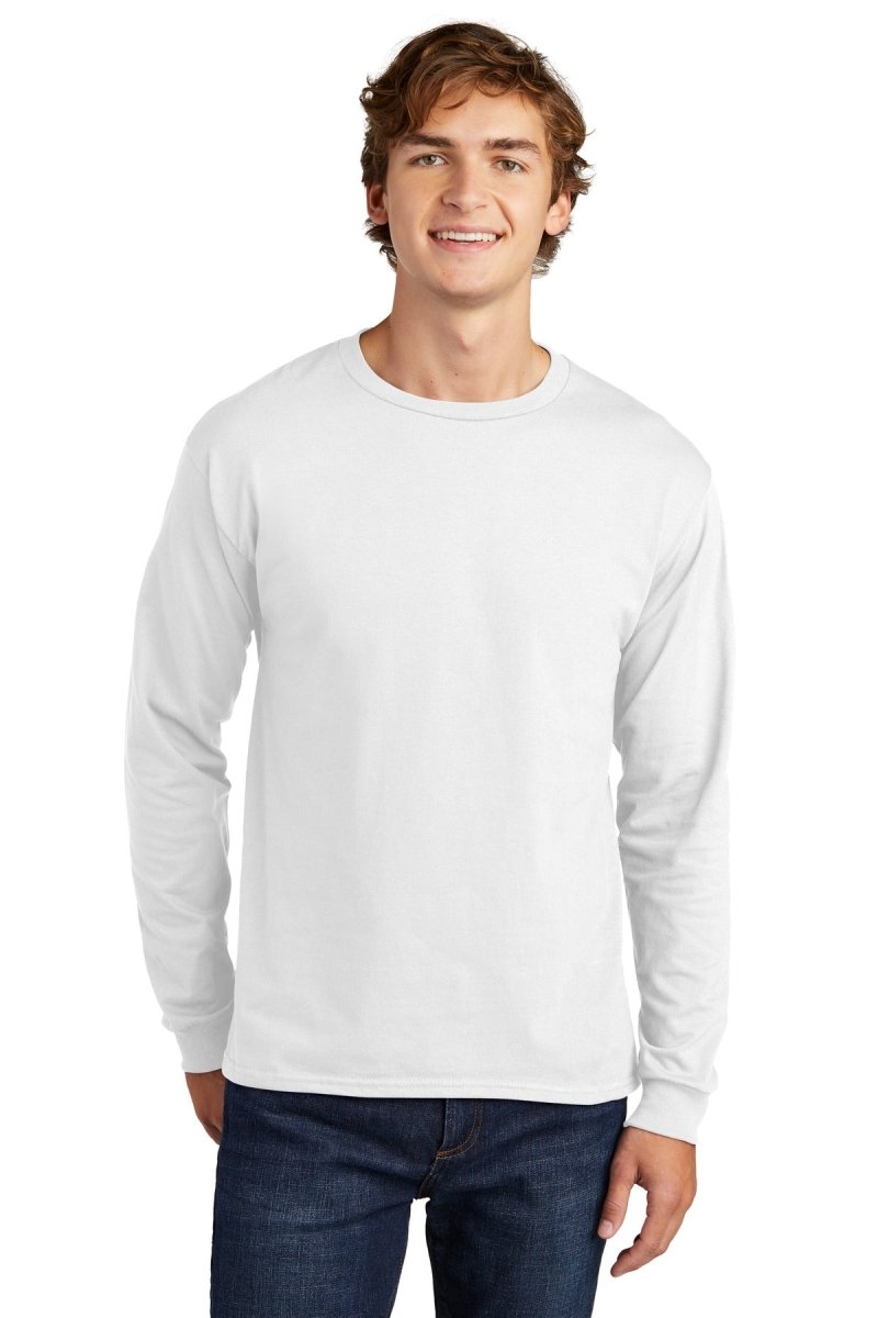 Hanes® Essential-T 100% Cotton Long Sleeve T-Shirt 5286 - uslegacypromotions