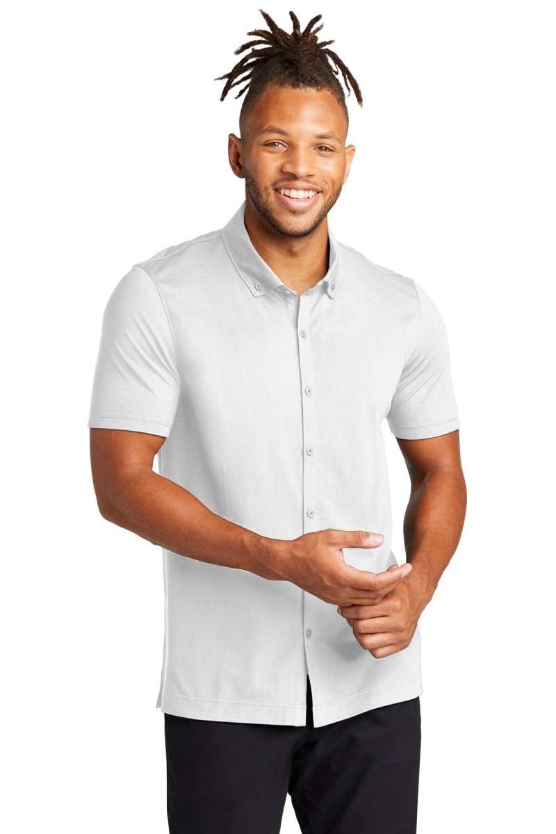 Mercer+Mettleâ„¢ Stretch Pique Full-Button Polo MM1006 - uslegacypromotions