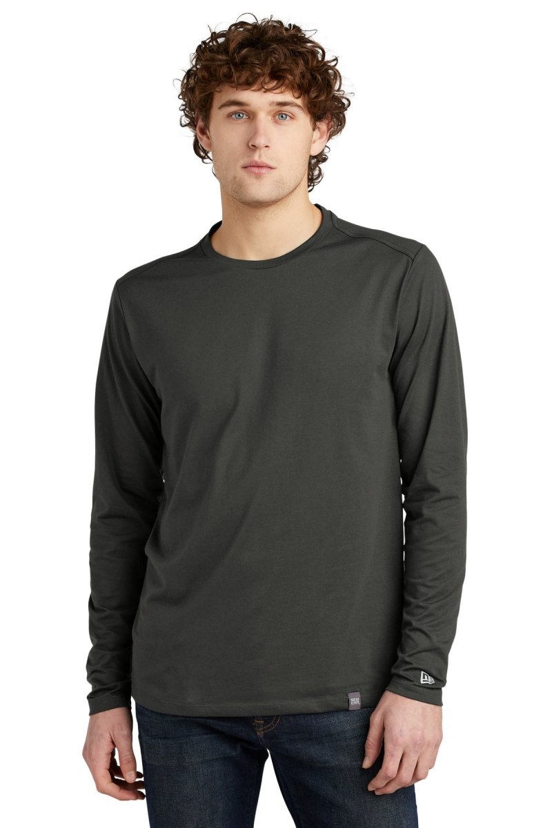 New Era ® Heritage Blend Long Sleeve Crew Tee. NEA102 - uslegacypromotions
